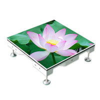 TOPLEDS P3.91 P4 P4.81 3D Stehende Spiegel-Glasfliesen Video-Panels Preis LED-Tanzflächen-Display für Partys