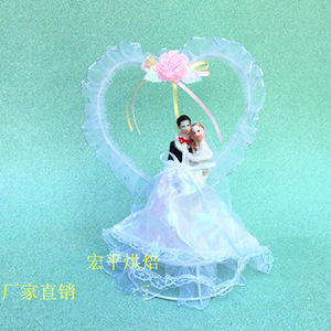 ตุ๊กตาแต่งงานติดเค้ก 22 ซม. คู่บ่าวสาว ของตกแต่งงานแต่งงาน - Product Image 4