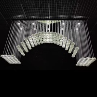 Décorations florales personnalisées pour plafond, rideau de perles en acrylique et cristal, arche florale, draperie de plafond pour la décoration d'événements et de banquets