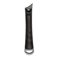 Coupe-ongles incurvé en acier inoxydable noir avec étiquette personnalisée, ouverture large et emballage personnalisable
