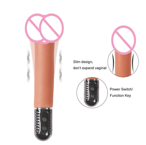 Dildo Vibratore Realistico a Doppio Strato in <span class=keywords><strong>Silicone</strong></span> Elastico Enorme con Ventosa, Giocattolo Sessuale per Adulti per Donna - Product Image 1