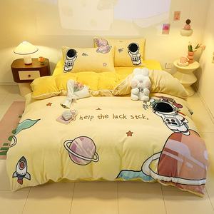 Set Quattro Pezzi per Bambini MM Carino Cartone Animato Classe A <span class=keywords><strong>in</strong></span> Morbida Pelliccia, Ispessito 240 Grammi, Invernale Doppio Strato <span class=keywords><strong>in</strong></span> Pelliccia per Ragazzi - Product Image 5