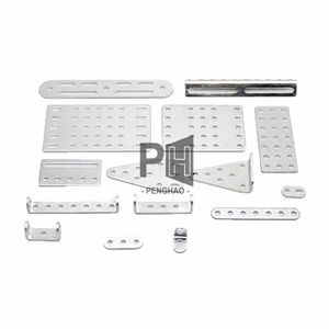 Plaque carrée <span class=keywords><strong>en</strong></span> alliage d'aluminium avec trou, pièce fixe, plaque inférieure, bande <span class=keywords><strong>en</strong></span> forme de <span class=keywords><strong>U</strong></span>, code d'angle, accessoires de modèle de jouet DIY - Product Image 6