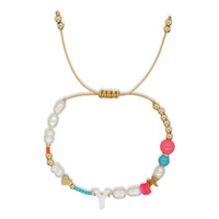Bracelet DIY tendance en perles de rocaille avec initiale A-Z, bracelet tressé en corde avec perles en forme de cœur pour femmes et enfants