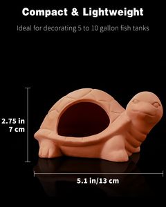 Mô Phỏng Rùa Nhỏ Tự Nhiên Gốm Hồ Cá Ẩn Hang Động Sinh sản Chăn Nuôi Tổ - Product Image 3