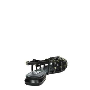 Sandales plates pour femmes Keys K-10740 noires à lanières cloutées et bout pointu - Product Image 3