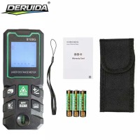Télémètre laser numérique DERUIDA, 50/70/100/120M, télémètre laser portable avec niveau à bulle horizontal