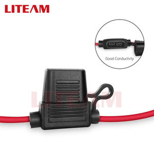 <span class=keywords><strong>Portafusibles</strong></span> en línea automotriz personalizado impermeable 30A medio en línea ATC ATO <span class=keywords><strong>portafusibles</strong></span> de hoja 10-22AWG calibre <span class=keywords><strong>portafusibles</strong></span> de cable rojo - Product Image 2