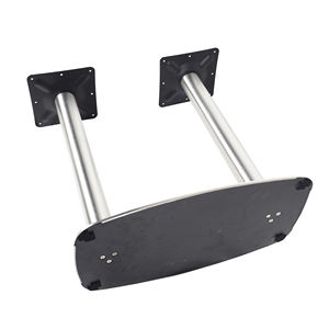 غير قابل للصدأ مع صفيحة حديدية قوس مستطيل وأنبوب مزدوج لقواعد طاولات المطاعم - Product Image 2