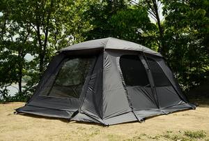Tienda de Campaña Negra Acogedora para 2-4 Personas para Acampar al Aire Libre, para Disfrutar <span class=keywords><strong>del</strong></span> Amanecer y el Atardecer, con 1 Sala de Estar y 2 Dormitorios - Product Image 3