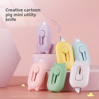 Mini dessin animé couteau utilitaire pratique haute valeur bricolage artisanat coupe-papier personnalisable bureau paquet ouvre-boîte en gros