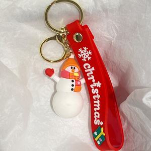 Llavero Navideño de Plástico con Diseño de Personaje de Dibujos Animados de Santa Claus, Adornos Colgantes para Decoración de Árboles de Navidad - Product Image 6