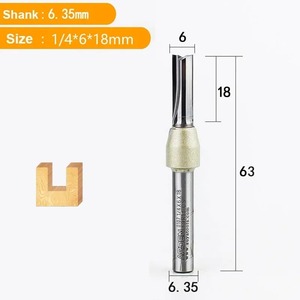 Arden 1/4 Shank <span class=keywords><strong>CNC</strong></span> Tct Hai Sáo Thẳng End Mill Công Cụ Chế Biến Gỗ Carbide Cutter <span class=keywords><strong>Router</strong></span> <span class=keywords><strong>Bit</strong></span> OEM HRc65 MDF Ván Ép Ván - Product Image 4