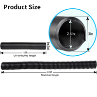 Tuyau ultra-flexible pour les extensions de tuyau de descente de 3 pouces, diamètre intérieur de 2.6 pouces, conception extensible pour un drainage efficace