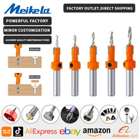 MeiKeLa Perceuse à fraiser pour le travail du bois Perceuse conique réglable Outil de poinçonnage pour percer le bois