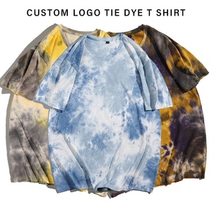 החדש לוגו מותאם אישית עניבה שטופת חולצת טריקו בגודל אחיד יוניסקס 100% כותנה אישית דפוס דפוס מוצק - Product Image 2