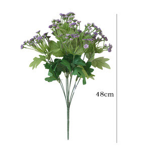 Bouquet de fleurs artificielles violettes en plastique, haute simulation, décoration intérieure - Product Image 5