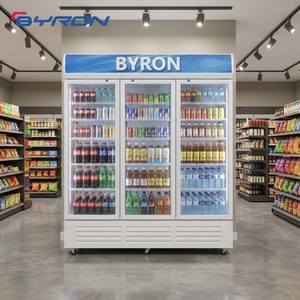 Réfrigérateur vertical commercial pour boissons, autoportant, avec étagères réglables, affiche personnalisée, promotion de la marque - Product Image 1