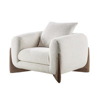Sofá Reclinable con Patas de Madera, Muebles Modernos para Sala de Estar, Estilo Nórdico, Blanco, Italiano, Europeo, Canape Grande XXL