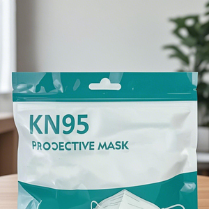 Custom a prova di odore viso maschera imballaggio a prova di umidità borsa con cerniera con finestra per maschere - Product Image 3