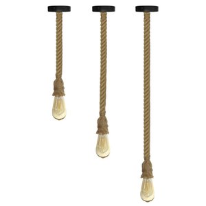 Juego de lámparas colgantes industriales vintage, luces colgantes de cuerda, corriente 16A para electrodomésticos, dormitorio, <span class=keywords><strong>restaurante</strong></span>, cafetería, Bar, estilo rural - Product Image 1
