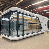 Maison capsule spatiale de luxe personnalisée, maison modulaire intelligente préfabriquée pour centre de villégiature, glamping et affaires Airbnb