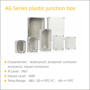 Boîte de distribution de câbles électriques en plastique transparent B&J pour extérieur / Boîte de jonction étanche IP67 toutes tailles - Product Image 6