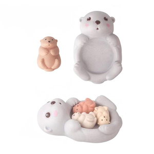 PVC Floating <strong>Bathtub</strong> <strong>Toy</strong> 4 Pieces Otter Family Set 2-4 Years Birthday Gift Montessori <strong>Toys</strong> Non-Porous Press Spray Bath <strong>TOYS</strong> - Product Image 4