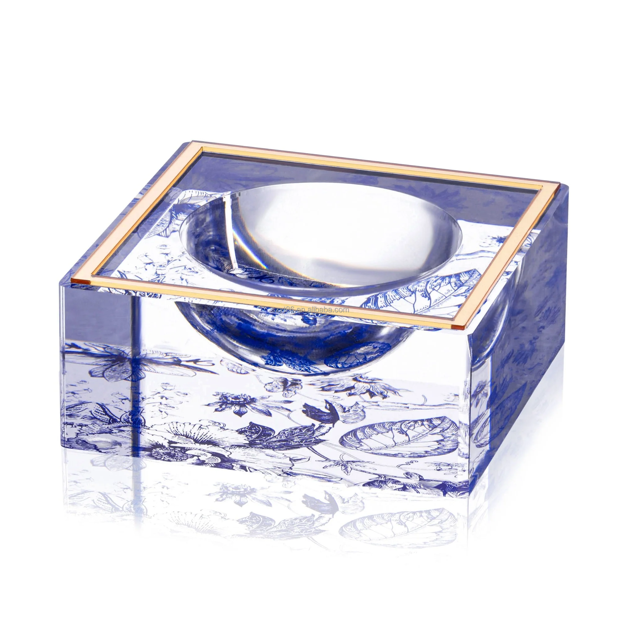 French Toile Honey Dish