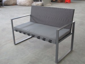 4Pcs Muebles de Jardín conjunto de sofás de ocio al aire libre silla de la mesa de café cinturón <span class=keywords><strong>del</strong></span> asiento de mimbre de vuelta mezcla de estilo moderno - Product Image 4