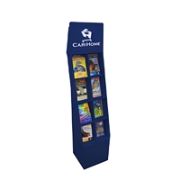 Présentoir de sol en carton personnalisé avec grilles, présentoir de sol en papier écologique pour la promotion de snacks et de livres en magasin