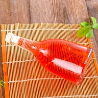 Bouteille de vin en verre Big Belly 375 ml, bouteilles de liqueur en verre transparentes vides, bouteilles de whisky, de vodka, de vin de fruits avec bouchon en liège scellé