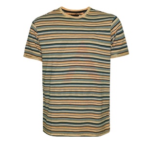Camiseta informal a rayas para hombre en amarillo y verde, camisetas elegantes y cómodas de manga corta para hombre de Hamza Apparels - Product Image 1
