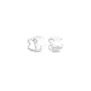 Pendientes de botón chapados en oro de alta calidad, superventas 2026, con forma de oso adorable y piedra natural brillante para aniversario - Product Image 1