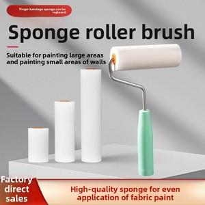 Rouleau de <span class=keywords><strong>peinture</strong></span> à éponge haute densité remplaçable pour la <span class=keywords><strong>peinture</strong></span> artistique et la décoration murale, avec poignée ergonomique, 4 pouces - Product Image 1