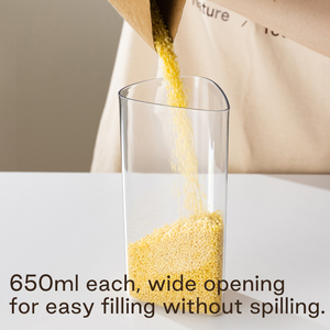 Anya Bán Buôn Nhựa Trong Suốt Kín Con Dấu Lọ Thực Phẩm Khô <span class=keywords><strong>Container</strong></span> Thực Phẩm Nhà Bếp Snack Hạt Ngũ Cốc Hộp Lưu Trữ Với Nắp - Product Image 2