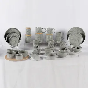 Новое поступление, различные фарфоровые столовые приборы на заказ, керамический обеденный набор с застекленными пятнами