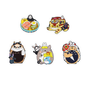 Pin de Solapa de Esmalte Metálico con Personaje de Anime Japonés, Totoro, El Viaje de Chihiro, Hombre sin Máscara, para Accesorios de Ropa - Product Image 2