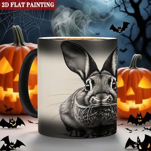 Frosted Black Matte <b>Ceramic</b> <b>Mug</b> 11oz Heat Activated Daily Drinking Cup - Product Image 6