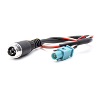 Cable RF RG174 de Baja Pérdida con Conector FAKRA Z-Code Macho a GX12-4P Personalizado para Cámara Automotriz