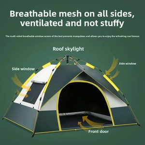 Tienda de campaña al aire libre totalmente automática portátil personalizada de alta calidad, tienda de campaña a prueba de mosquitos para viajes, senderismo - Product Image 2