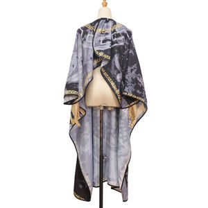 Tabliers de coiffeur en Polyester à motif de coupe de cheveux Capes de barbier tabliers de rasage châles de coiffeur tissu de barbier - Product Image 2