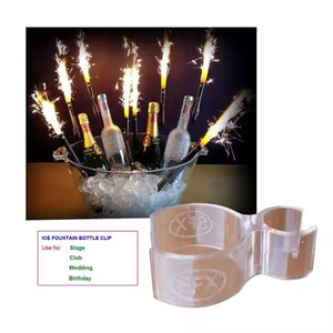 <span class=keywords><strong>Bouteille</strong></span> de <span class=keywords><strong>champagne</strong></span> pour fête d'anniversaire bougie d'anniversaire feu d'artifice <span class=keywords><strong>fontaine</strong></span> de glace de sécurité porte-clip en plastique - Product Image 1