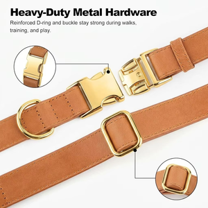 Collar de Cuero Premium <span class=keywords><strong>para</strong></span> Perro, Hebilla de Liberación Rápida de Metal Resistente, Collar Ajustable y Suave <span class=keywords><strong>para</strong></span> <span class=keywords><strong>Perros</strong></span> Pequeños, Medianos y Grandes - Product Image 5