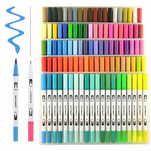 logo à double extrémité personnalisé dessin d'art professionnelstylo marqueur aquarelle pour enfants adultes peinture - Product Image 4