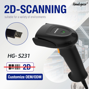 Cổ phiếu có sẵn <span class=keywords><strong>CE</strong></span> chứng nhận thông minh cầm tay máy quét có dây TTL giao diện USB 1D/2D Máy quét mã vạch - Product Image 2