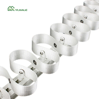 YIJIALE Kit de Riel para Cortina de Ducha y Caravana con Forma de S, Resistente a la Corrosión, con Efecto Ondulado 3D