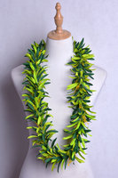Kylin Brand 110 CM Künstliche Samt-Spinnenlilie Hawaii-Lei Damenkette Dekorative Kränze Girlanden 5 Farben Hawaiianisch