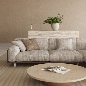 Nuevo Sofá de Lino Importado Italiano Minimalista 2026 para Sala de Estar, Sofá Recto Relleno de Plumón - Product Image 5