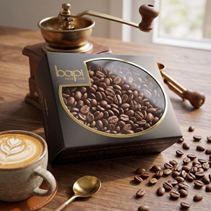 Custom <b>Box</b> Finishing High End Kraft Paper <b>Gift</b> Boxes With Windows Wholesale Eco Friendly Display Boxes For <b>Coffee</b> Beans - Product Image 2